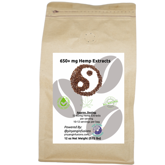 Hemp extracts Coffee Beans 12 0z Bag - 650+mg total