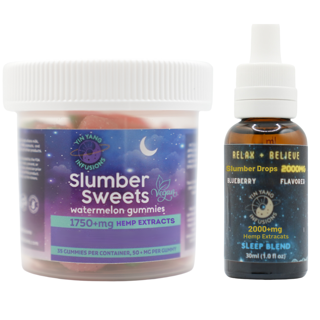 Night time sleep product bundle- 2000mg dream drops & 1750mg slumber sweets